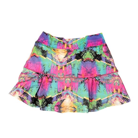 Dona Jo Abstract Multicolor Golf Tennis Pickleball Athletic Court Skort, XL - Picture 5 of 5